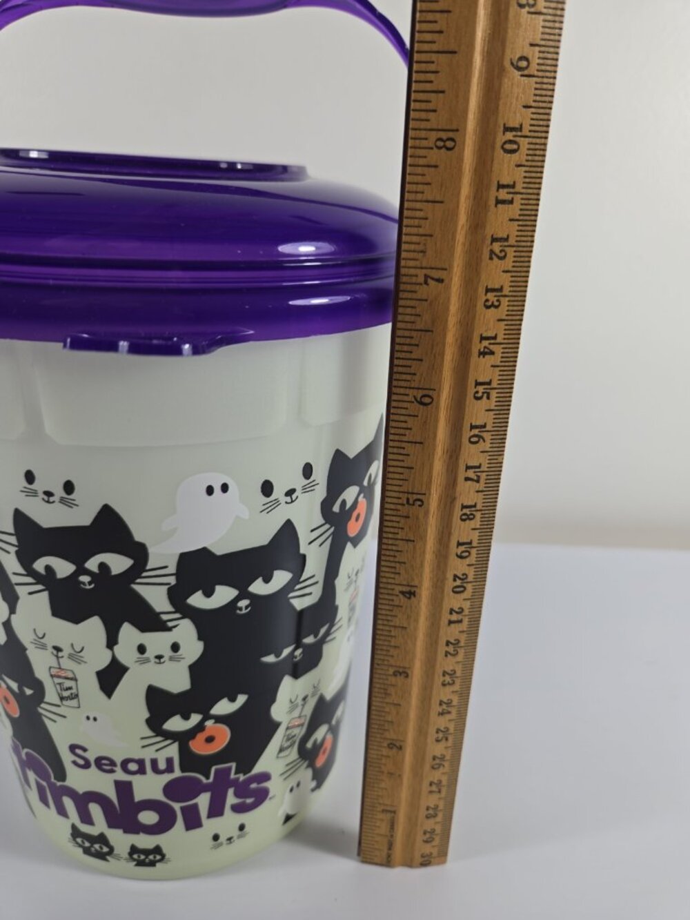 Timbits Bucket Pail Halloween Cats Glow in the Dark Tim Hortons - Picture 2 of 4